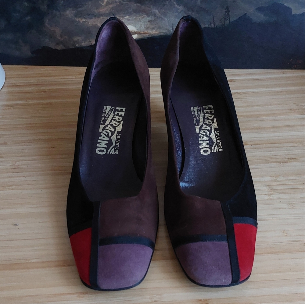 Salvatore Ferragamo Women's Multicolor Suede Shoes